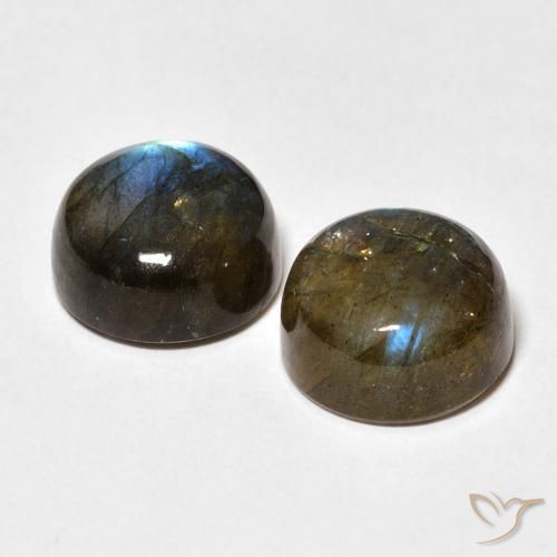 9.92 ct natürliche Mehrfarbig Labradorit-Edelsteine, Runden, Lichtdurchlässig