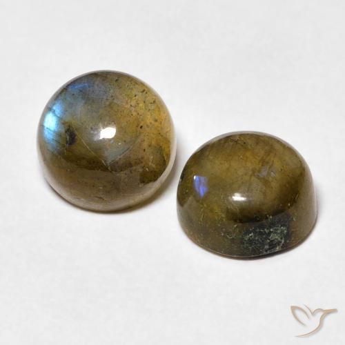 3.48 ct natürliche Mehrfarbig Labradorit-Edelsteine, Runden, Lichtdurchlässig