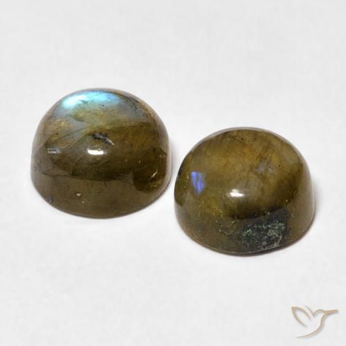 3.48 ct natürliche Mehrfarbig Labradorit-Edelsteine, Runden, Lichtdurchlässig
