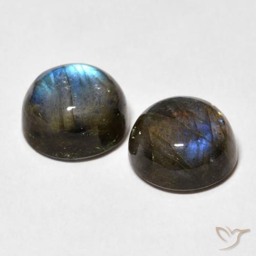 7.00 ct natürliche Mehrfarbig Labradorit-Edelsteine, Runden, Lichtdurchlässig