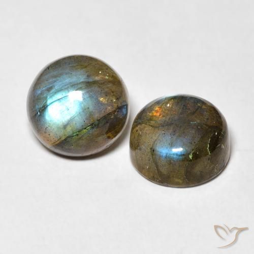 7.43 ct natürliche Mehrfarbig Labradorit-Edelsteine, Runden, Lichtdurchlässig