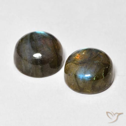 7.43 ct natürliche Mehrfarbig Labradorit-Edelsteine, Runden, Lichtdurchlässig