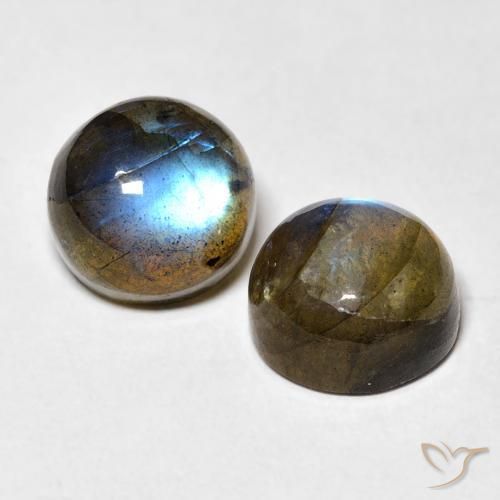 7.22 ct natürliche Mehrfarbig Labradorit-Edelsteine, Runden, Lichtdurchlässig
