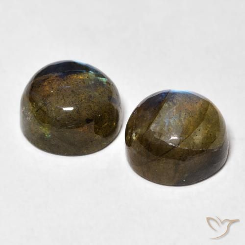 7.22 ct natürliche Mehrfarbig Labradorit-Edelsteine, Runden, Lichtdurchlässig