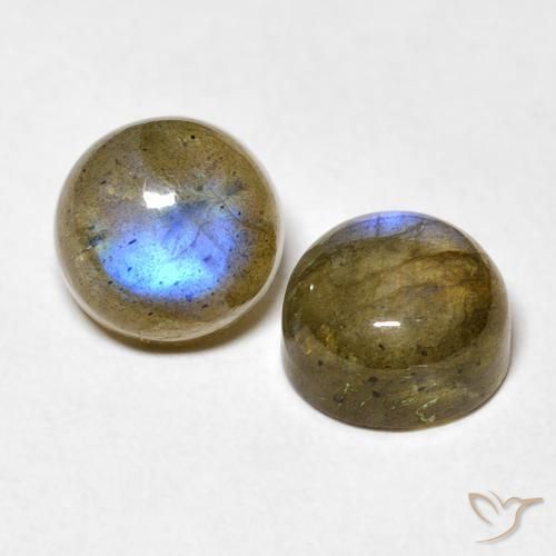 3.71 ct natürliche Mehrfarbig Labradorit-Edelsteine, Runden, Transparent