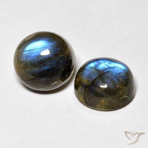 7.00 ct natürliche Mehrfarbig Labradorit-Edelsteine, Runden, Lichtdurchlässig