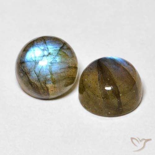 3.64 ct natürliche Mehrfarbig Labradorit-Edelsteine, Runden, Lichtdurchlässig