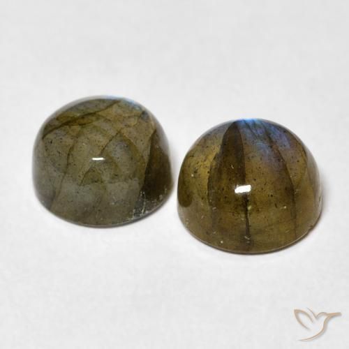 3.64 ct natürliche Mehrfarbig Labradorit-Edelsteine, Runden, Lichtdurchlässig