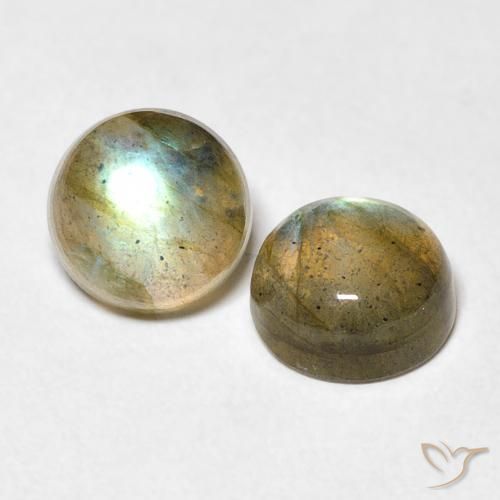 3.41 ct natürliche Mehrfarbig Labradorit-Edelsteine, Runden, Transparent