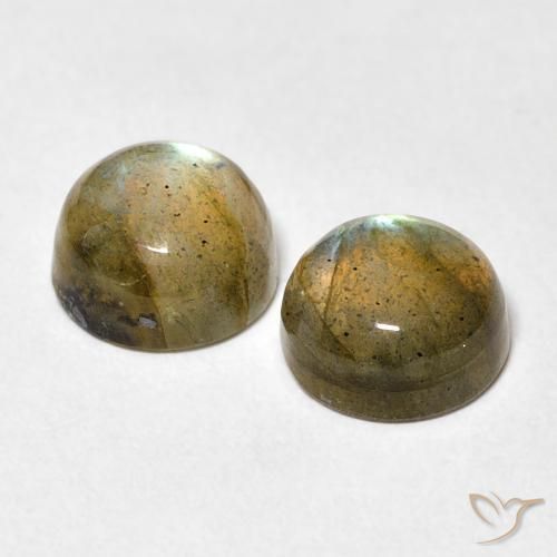 3.41 ct natürliche Mehrfarbig Labradorit-Edelsteine, Runden, Transparent