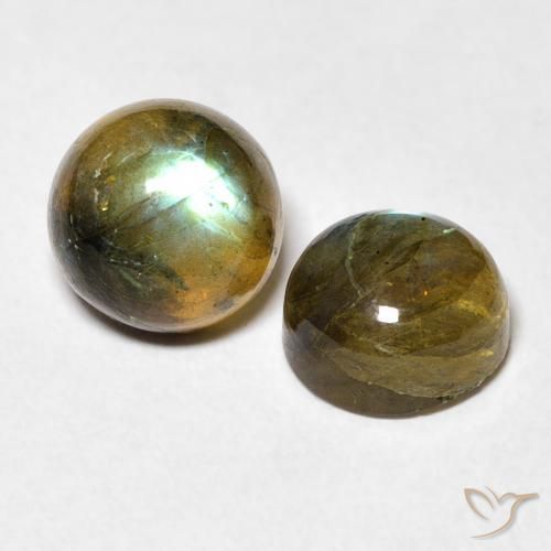 3.74 ct natürliche Mehrfarbig Labradorit-Edelsteine, Runden, Lichtdurchlässig