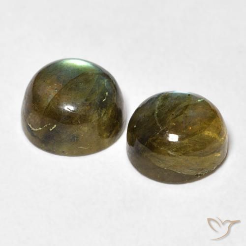 3.74 ct natürliche Mehrfarbig Labradorit-Edelsteine, Runden, Lichtdurchlässig