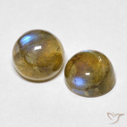 2.24 ct natürliche Mehrfarbig Labradorit-Edelsteine, Runden, Lichtdurchlässig