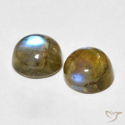2.24 ct natürliche Mehrfarbig Labradorit-Edelsteine, Runden, Lichtdurchlässig