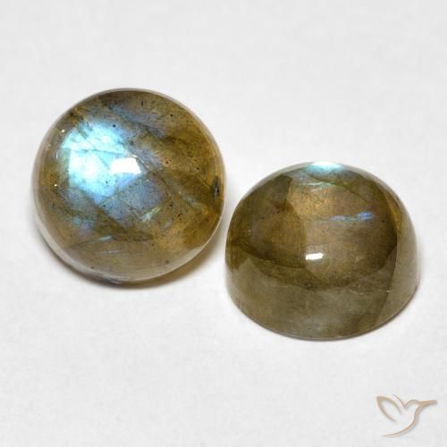 5.32 ct natürliche Mehrfarbig Labradorit-Edelsteine, Runden, Lichtdurchlässig