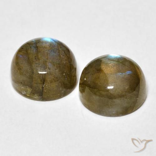 5.32 ct natürliche Mehrfarbig Labradorit-Edelsteine, Runden, Lichtdurchlässig