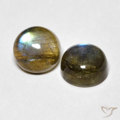 3.48 ct natürliche Mehrfarbig Labradorit-Edelsteine, Runden, Lichtdurchlässig