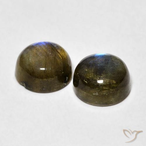 3.48 ct natürliche Mehrfarbig Labradorit-Edelsteine, Runden, Lichtdurchlässig