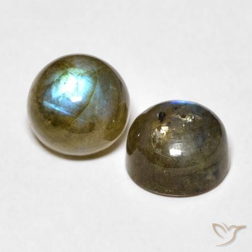 3.67 ct natürliche Mehrfarbig Labradorit-Edelsteine, Runden, Lichtdurchlässig