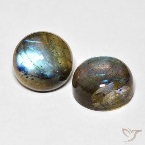11.44 ct natürliche Mehrfarbig Labradorit-Edelsteine, Runden, Lichtdurchlässig