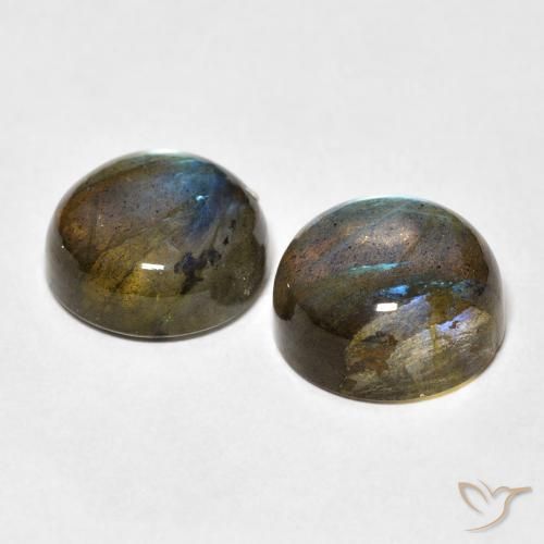 11.44 ct natürliche Mehrfarbig Labradorit-Edelsteine, Runden, Lichtdurchlässig