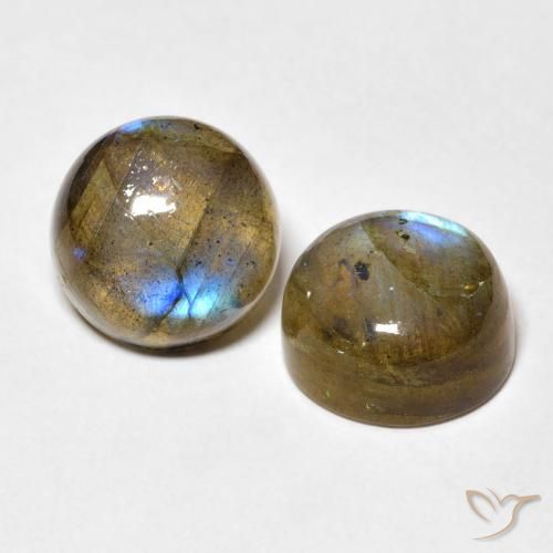 10.15 ct natürliche Mehrfarbig Labradorit-Edelsteine, Runden, Lichtdurchlässig