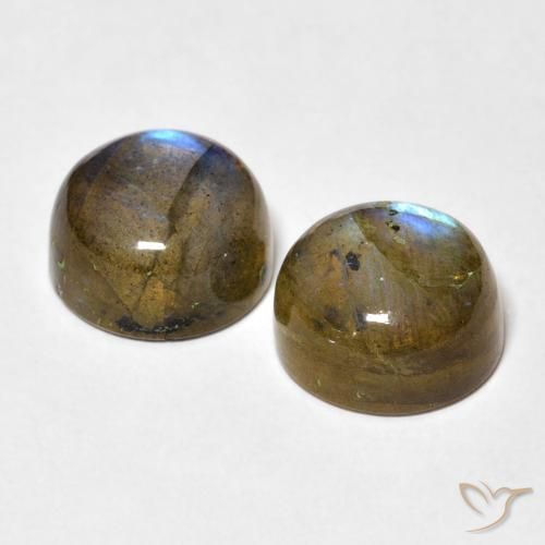 10.15 ct natürliche Mehrfarbig Labradorit-Edelsteine, Runden, Lichtdurchlässig