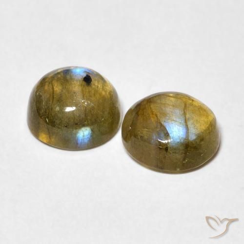 2.92 ct natürliche Mehrfarbig Labradorit-Edelsteine, Runden, Lichtdurchlässig