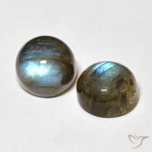 5.42 ct natürliche Mehrfarbig Labradorit-Edelsteine, Runden, Lichtdurchlässig