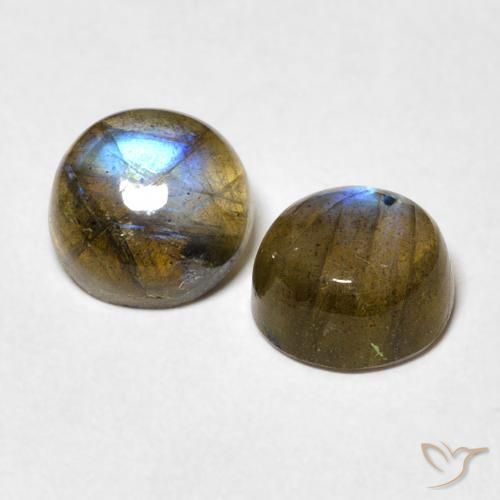 3.24 ct natürliche Mehrfarbig Labradorit-Edelsteine, Runden, Lichtdurchlässig