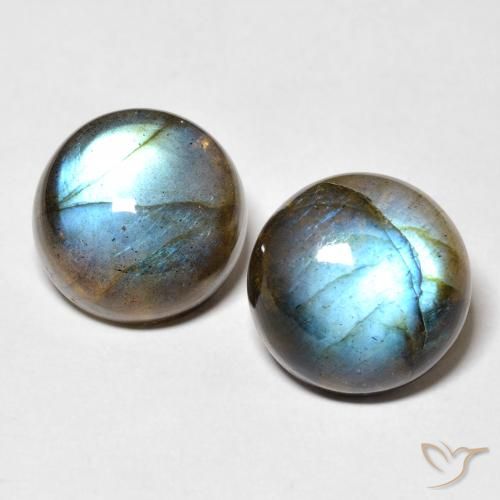 18,86 ct natürliche mehrfarbiger Labradorit-Edelsteine, Rundschliff, Lichtdurchlässig