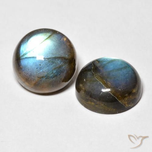 18,86 ct natürliche mehrfarbiger Labradorit-Edelsteine, Rundschliff, Lichtdurchlässig