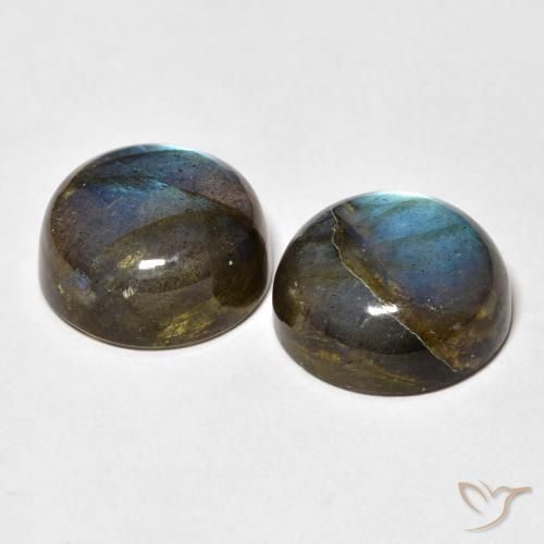 18,86 ct natürliche mehrfarbiger Labradorit-Edelsteine, Rundschliff, Lichtdurchlässig