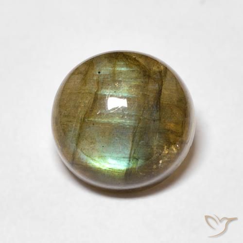4.51ct Natürlicher Mehrfarbig Labradorit, Runden, Lichtdurchlässig