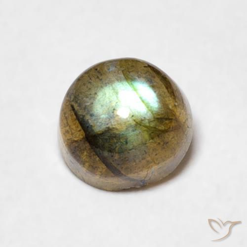 0.76ct Natürlicher Mehrfarbig Labradorit, Runden, Lichtdurchlässig