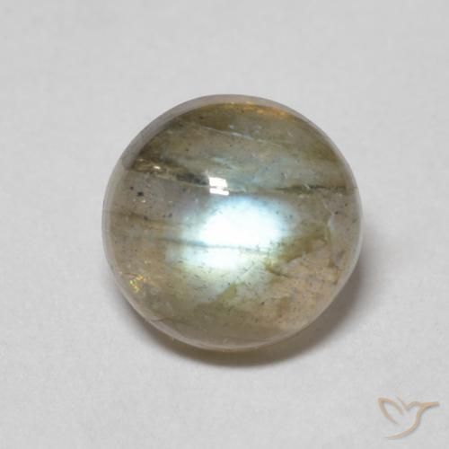 1.46ct Natürlicher Mehrfarbig Labradorit, Runden, Lichtdurchlässig
