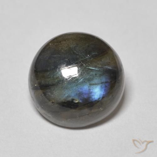 4.18ct Natürlicher Mehrfarbig Labradorit, Runden, Lichtdurchlässig