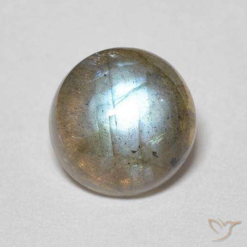 2.16ct Natürlicher Mehrfarbig Labradorit, Runden, Lichtdurchlässig