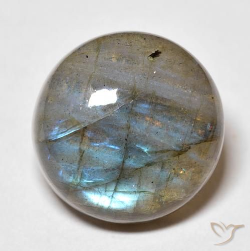 19.73ct Natürlicher Mehrfarbig Labradorit, Runden, Lichtdurchlässig