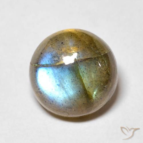 3.48ct Natürlicher Mehrfarbig Labradorit, Runden, Lichtdurchlässig