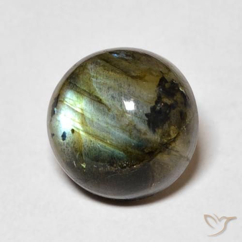 4.64ct Natürlicher Mehrfarbig Labradorit, Runden, Lichtdurchlässig