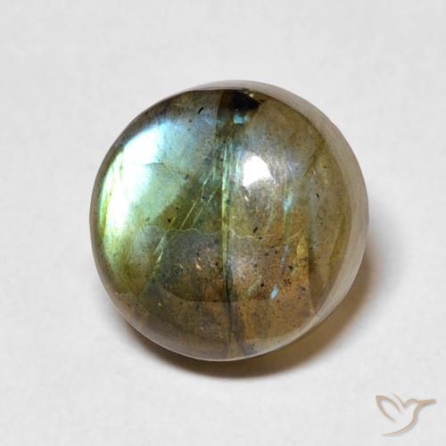 4.42ct Natürlicher Mehrfarbig Labradorit, Runden, Lichtdurchlässig