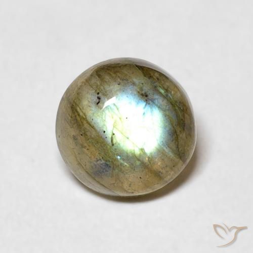 1.13ct Natürlicher Mehrfarbig Labradorit, Runden, Lichtdurchlässig