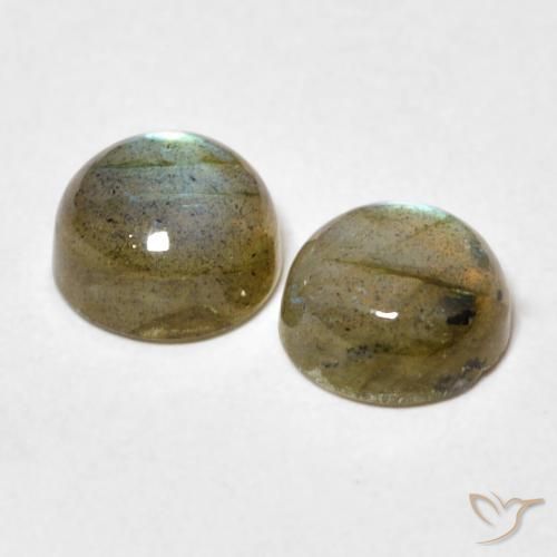 3.42 ct natürliche Mehrfarbig Labradorit-Edelsteine, Runden, Lichtdurchlässig