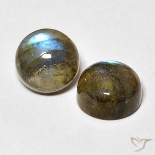 5.23 ct natürliche Mehrfarbig Labradorit-Edelsteine, Runden, Lichtdurchlässig