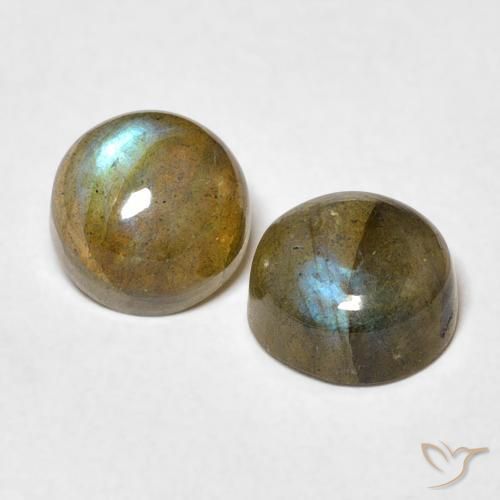 3.55 ct natürliche Mehrfarbig Labradorit-Edelsteine, Runden, Lichtdurchlässig
