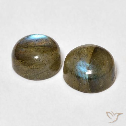 3.55 ct natürliche Mehrfarbig Labradorit-Edelsteine, Runden, Lichtdurchlässig