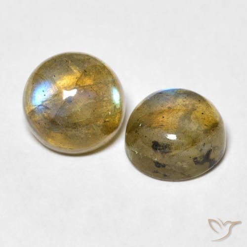 4.97 ct natürliche Mehrfarbig Labradorit-Edelsteine, Runden, Lichtdurchlässig