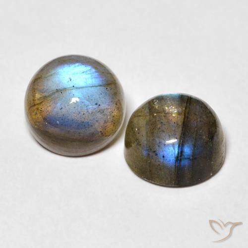5.47 ct natürliche Mehrfarbig Labradorit-Edelsteine, Runden, Lichtdurchlässig