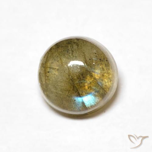 0.71ct Natürlicher Mehrfarbig Labradorit, Runden, Lichtdurchlässig